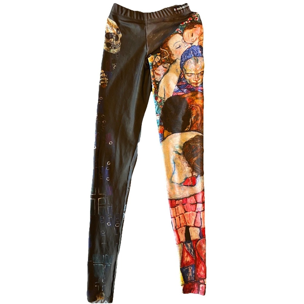 Bombsheller Gustav Klimt Leggings Women's Size XS Wearable Art Yoga